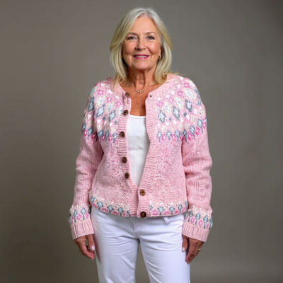 Maison Valmont™ | Cardigan Rose Confort Élégant
